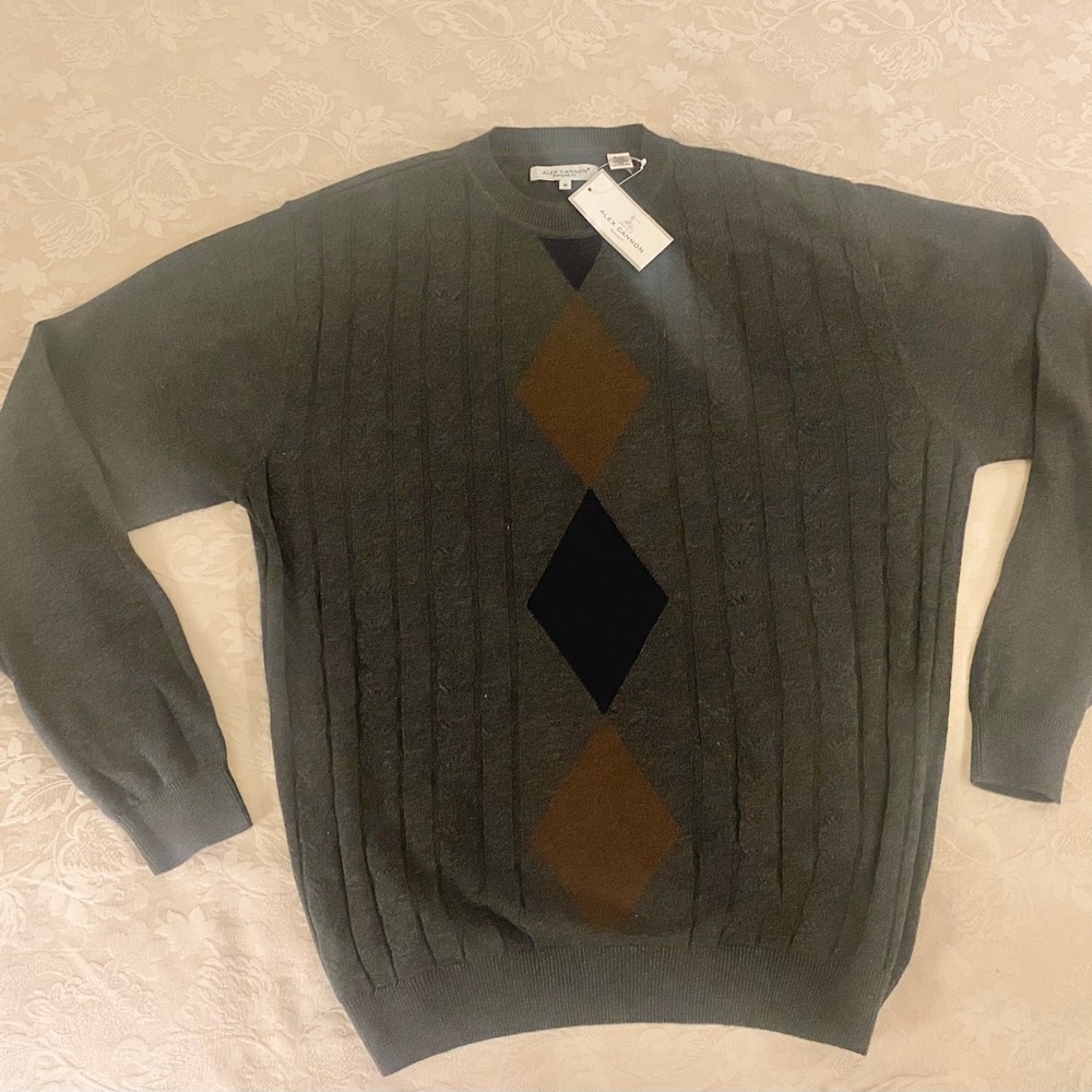 NWT! 🎁 Lord & Taylor Alex Cannon charcoal sweater M